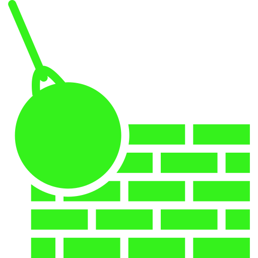 green demolition icon